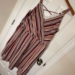Maurice’s sleeveless wrap dress striped size Plus 2